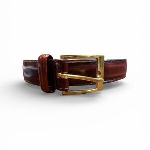 Vintage Classic‎ Dooney & Bourke Brown Leather Belt with Gold Buckle